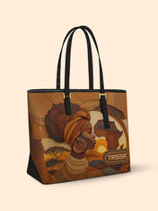 Roots of Africa Sleek Leather Tote