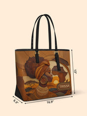 Roots of Africa Sleek Leather Tote