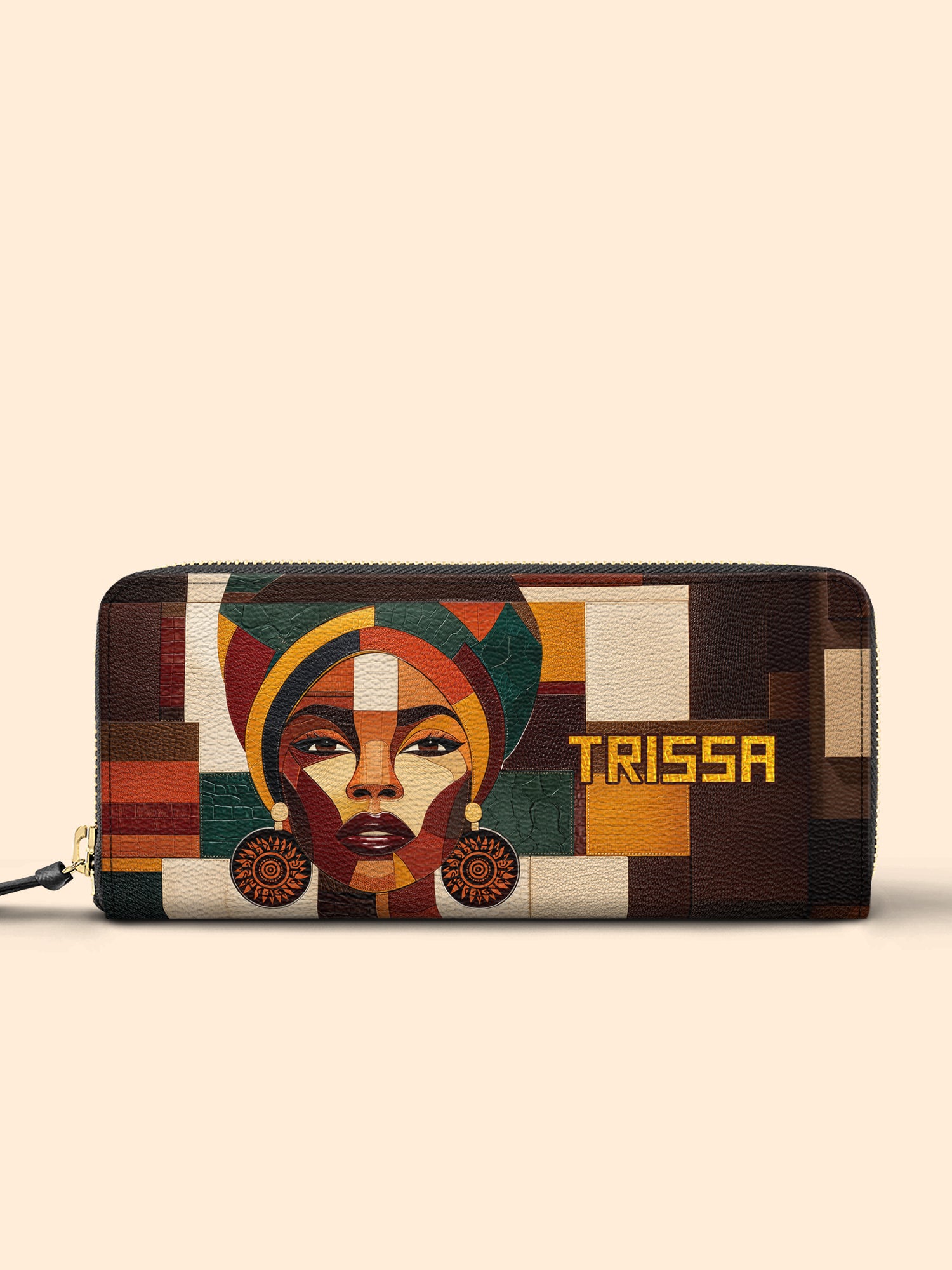 Rooted Mosaic Slimline Zippy Wallet