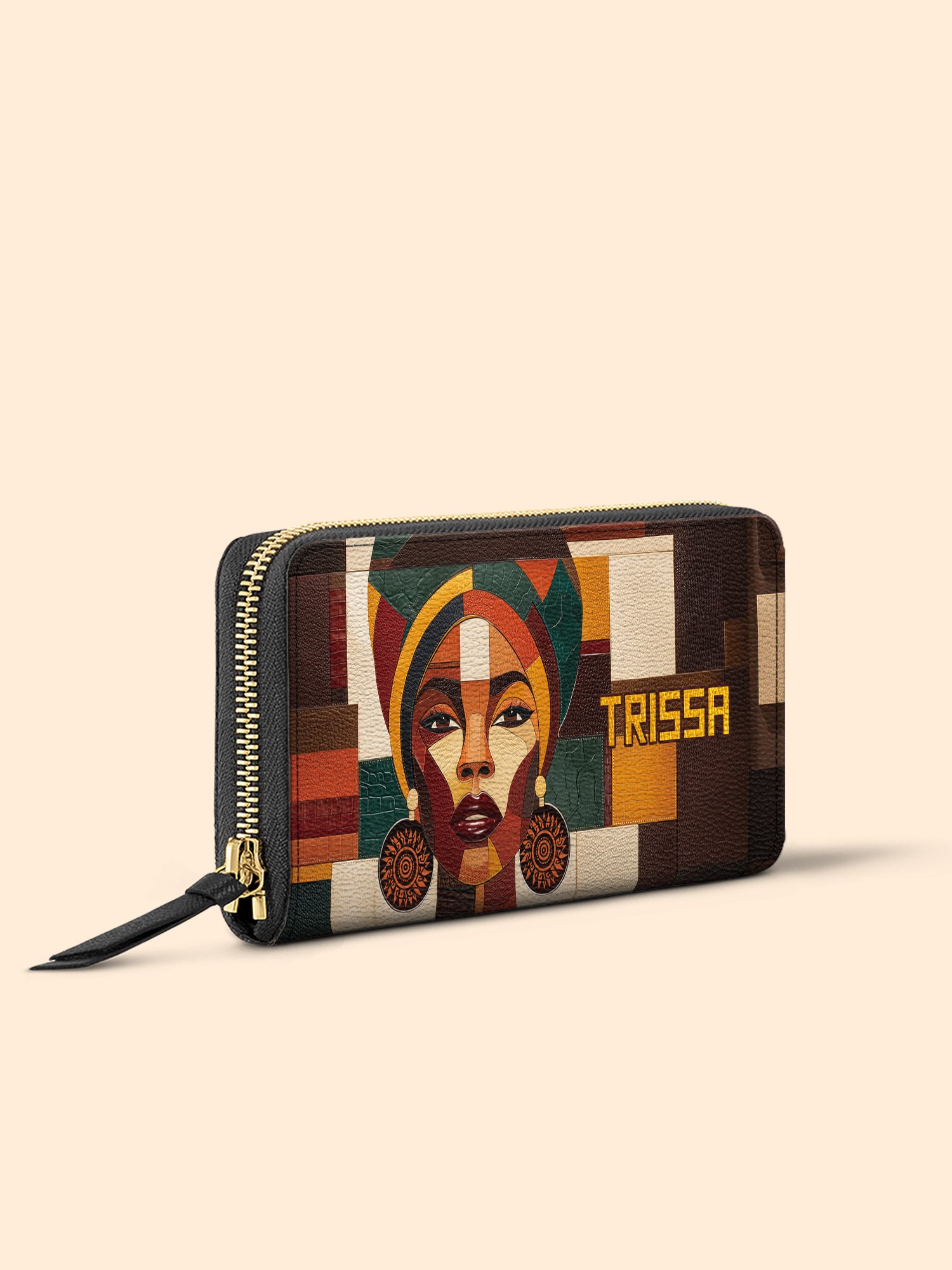 Rooted Mosaic Slimline Zippy Wallet