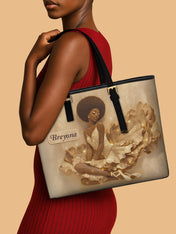 Rhythmic Elegance Sleek Leather Tote