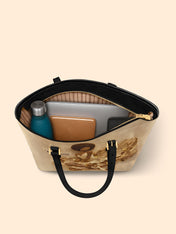 Rhythmic Elegance Sleek Leather Tote