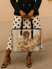Rhythmic Elegance Sleek Leather Tote
