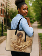 Rhythmic Elegance Sleek Leather Tote