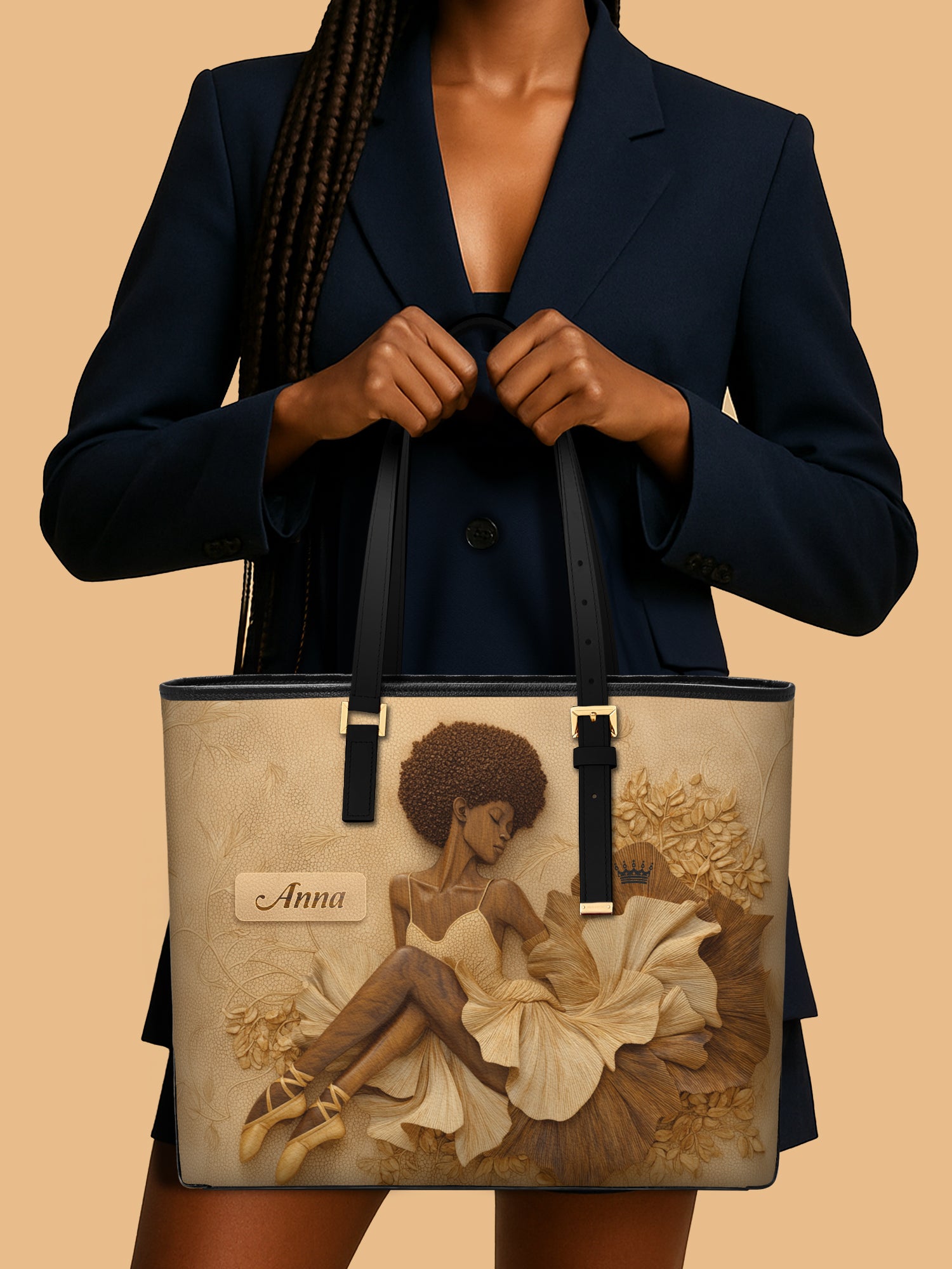 Soleil Noire Sleek Leather Tote