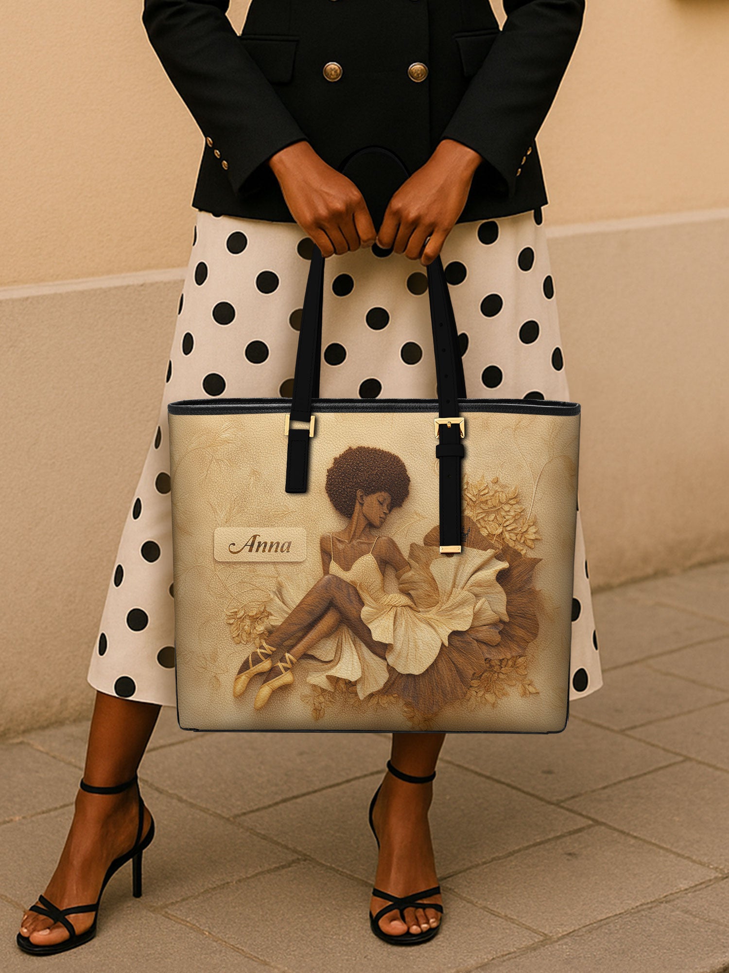 Soleil Noire Sleek Leather Tote