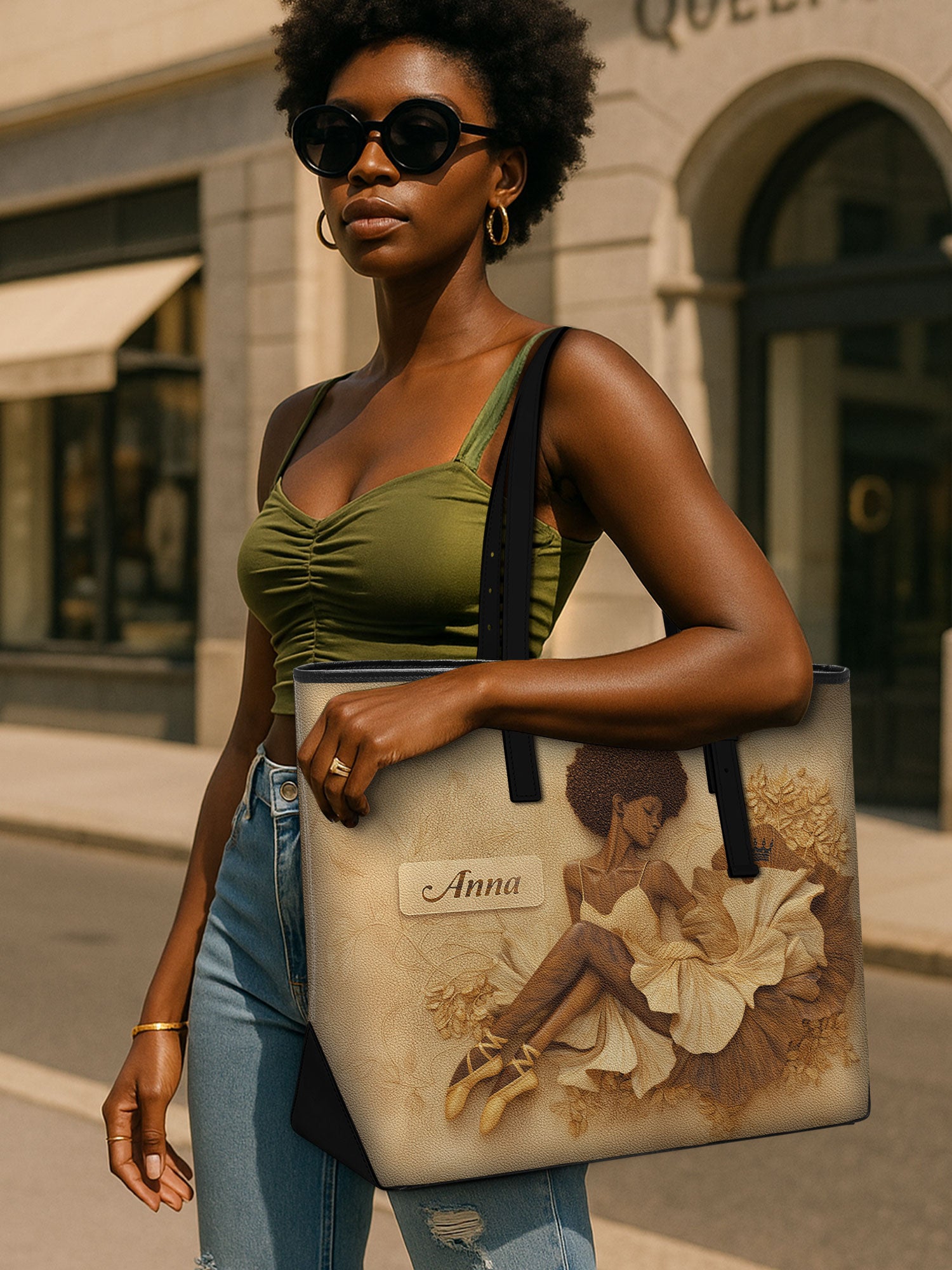 Soleil Noire Sleek Leather Tote