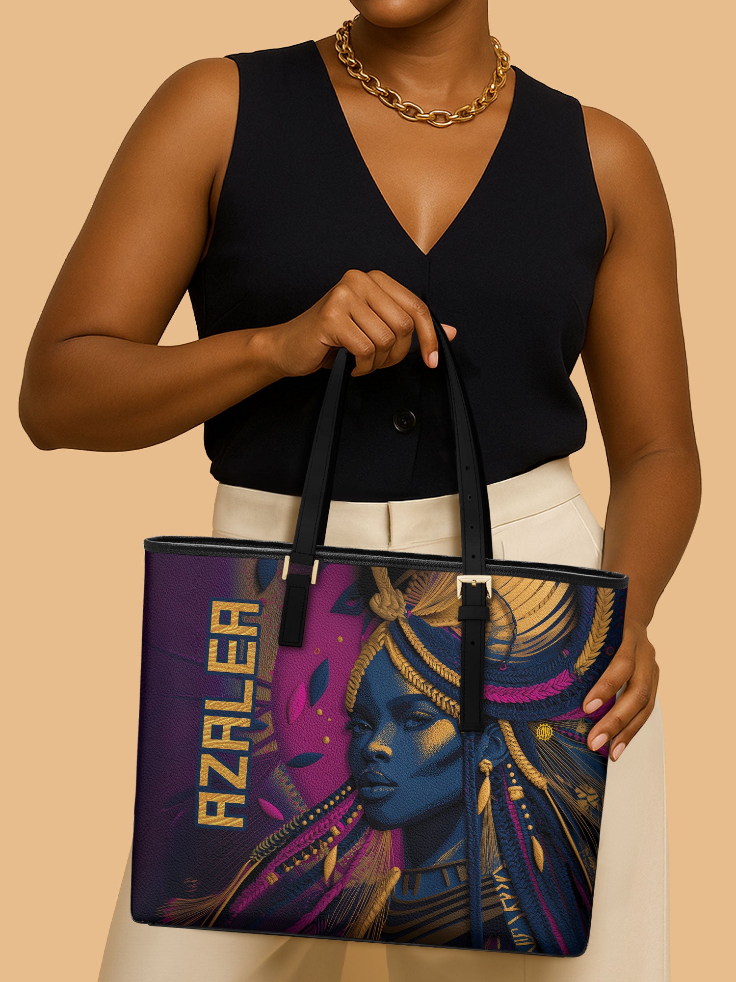 Infinite Locs Sleek Leather Tote