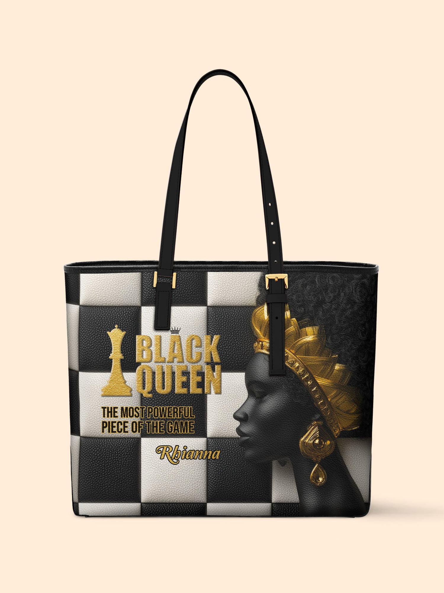 Queen's Reign Sleek Leather Tote