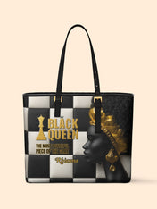 Queen's Reign Sleek Leather Tote