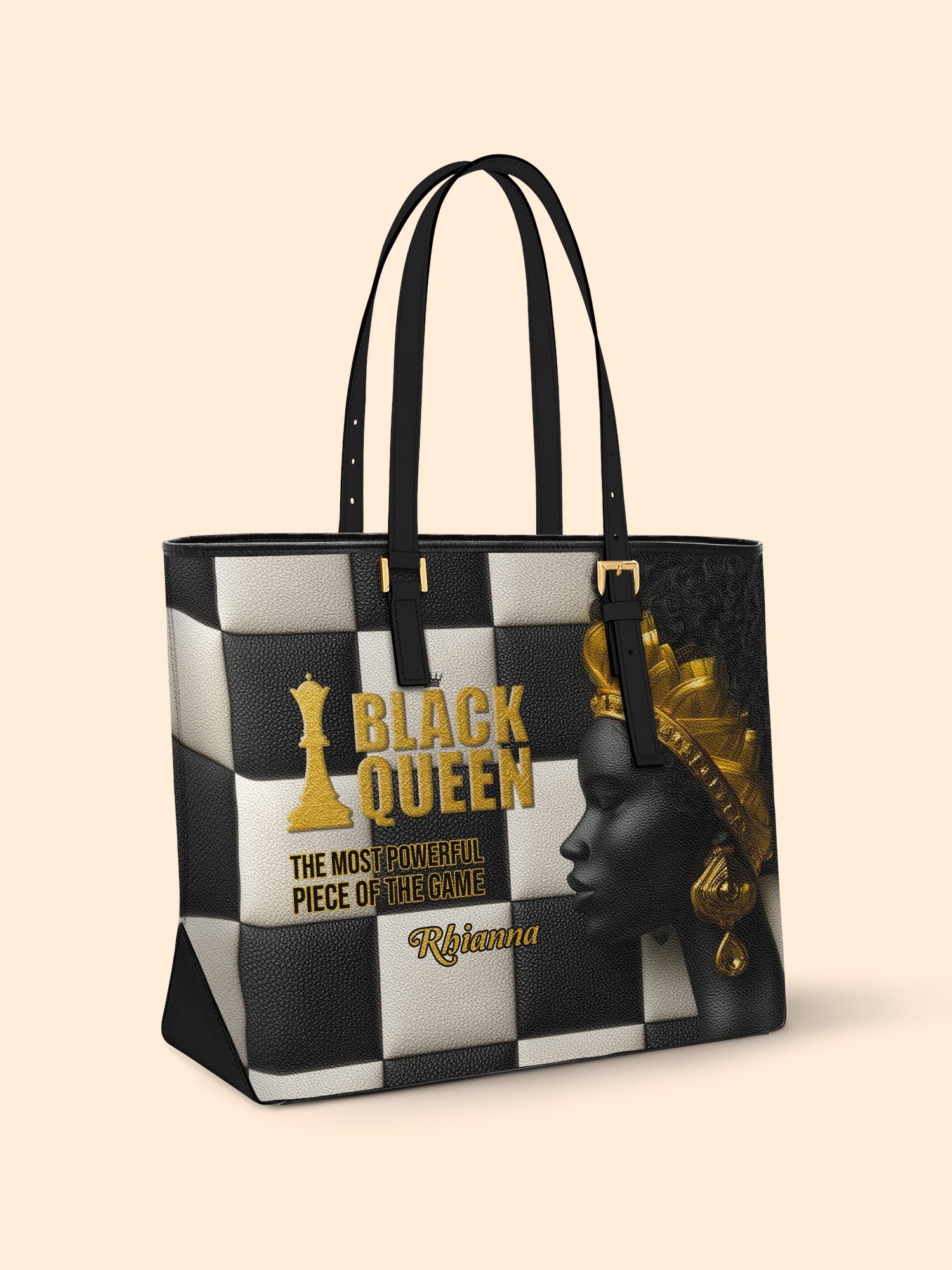 Queen's Reign Sleek Leather Tote