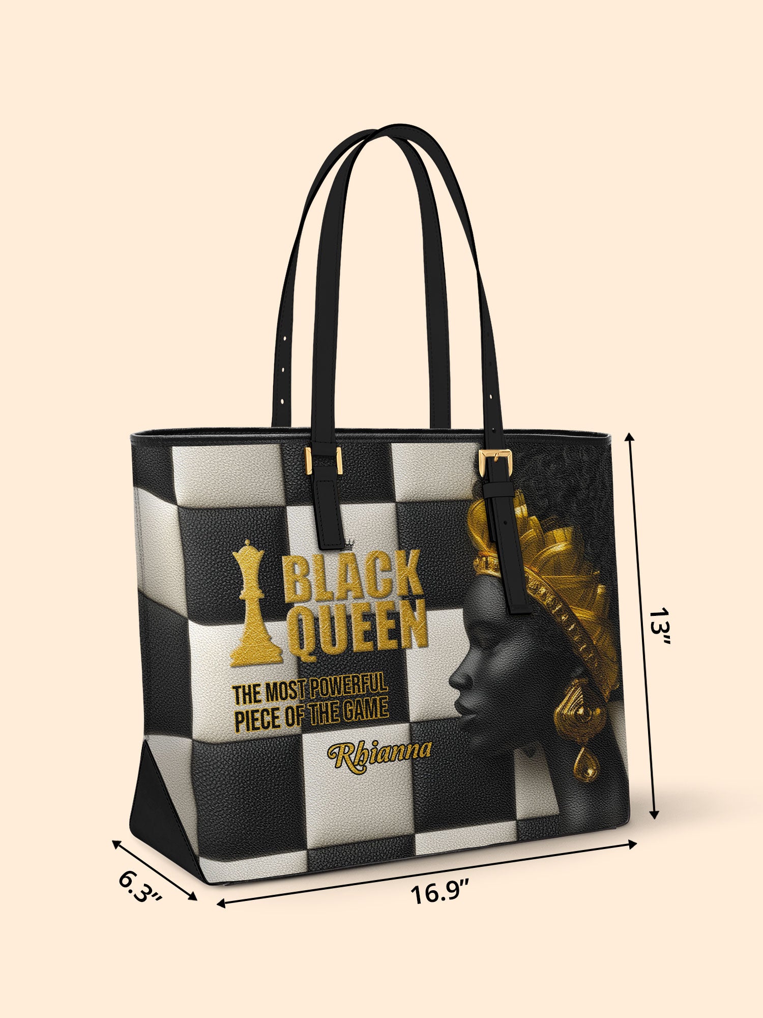 Queen's Reign Sleek Leather Tote