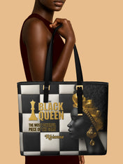 Queen's Reign Sleek Leather Tote