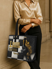 Queen's Reign Sleek Leather Tote