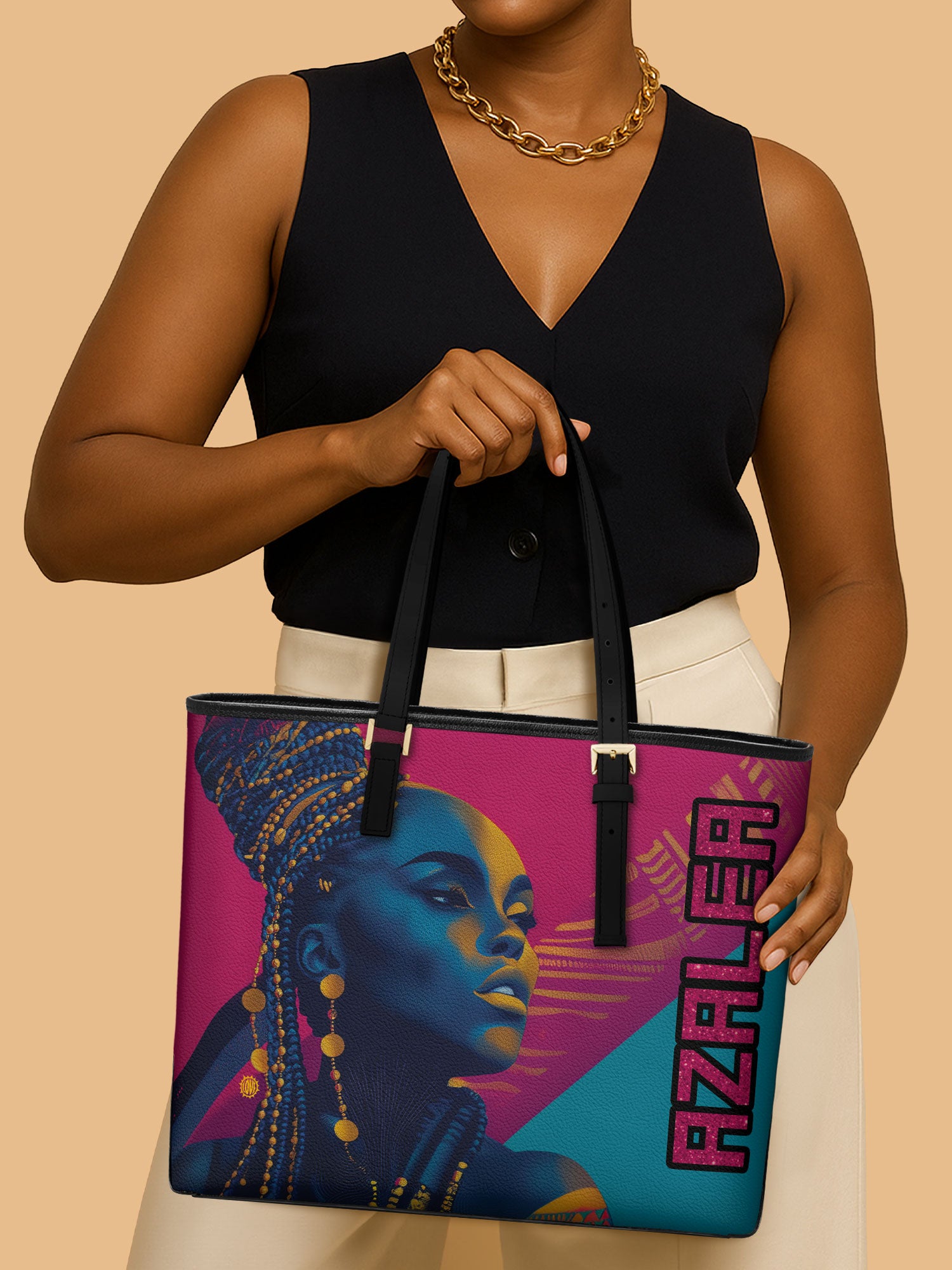 Unleashed Locs Sleek Leather Tote