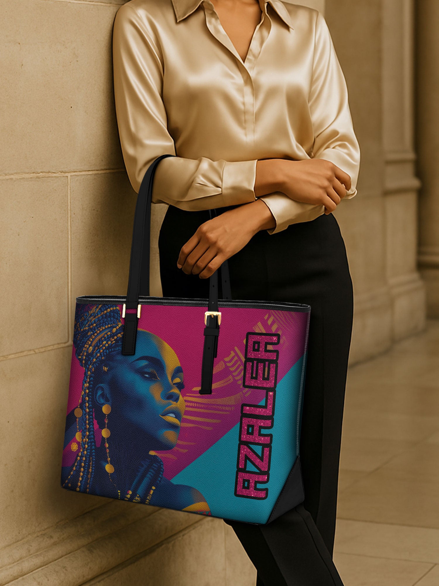 Unleashed Locs Sleek Leather Tote