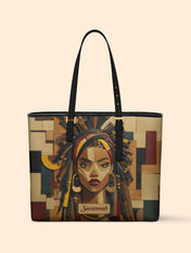 Bold Heritage Sleek Leather Tote