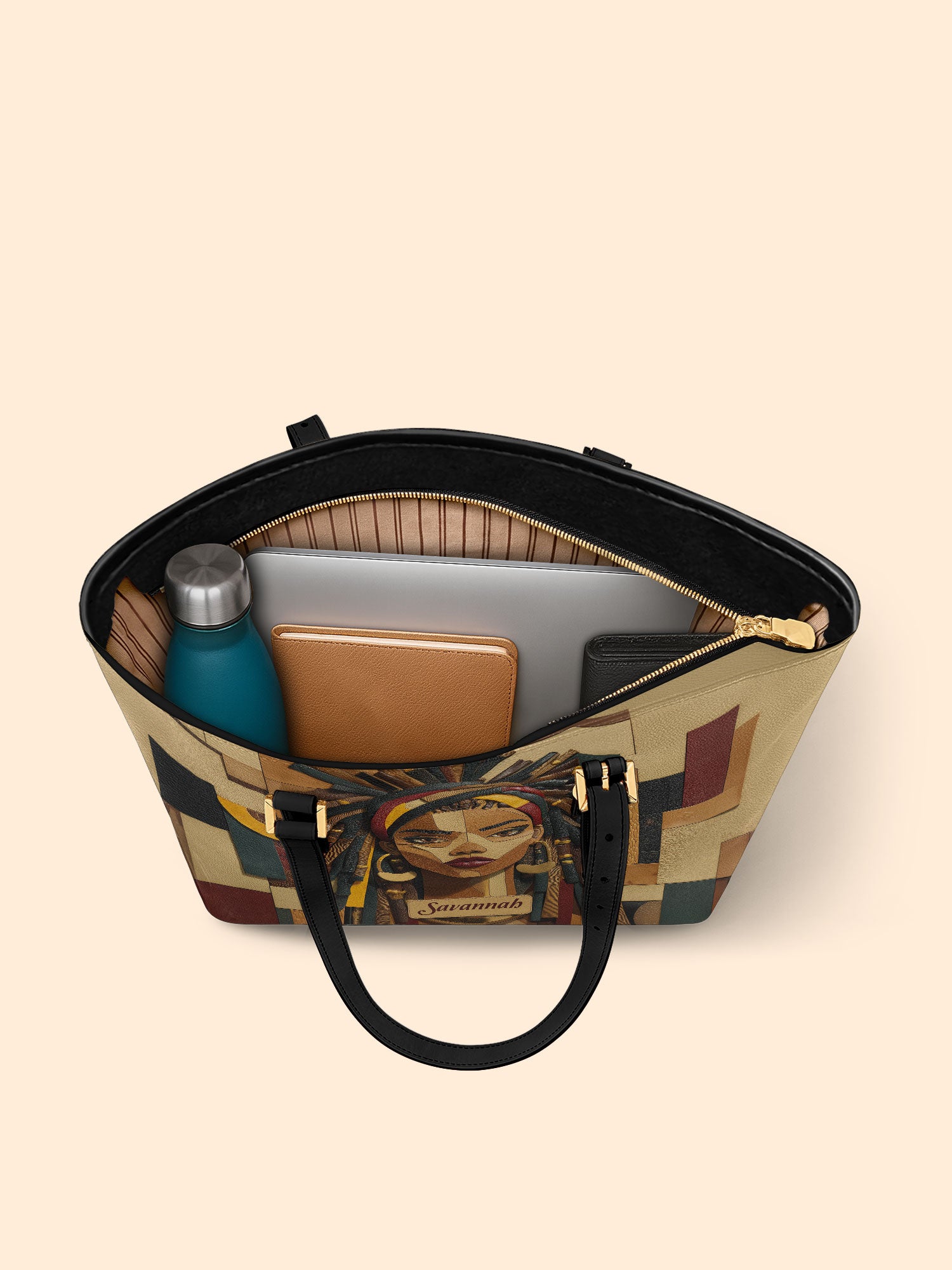 Bold Heritage Sleek Leather Tote