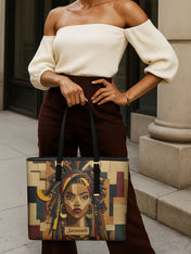 Bold Heritage Sleek Leather Tote