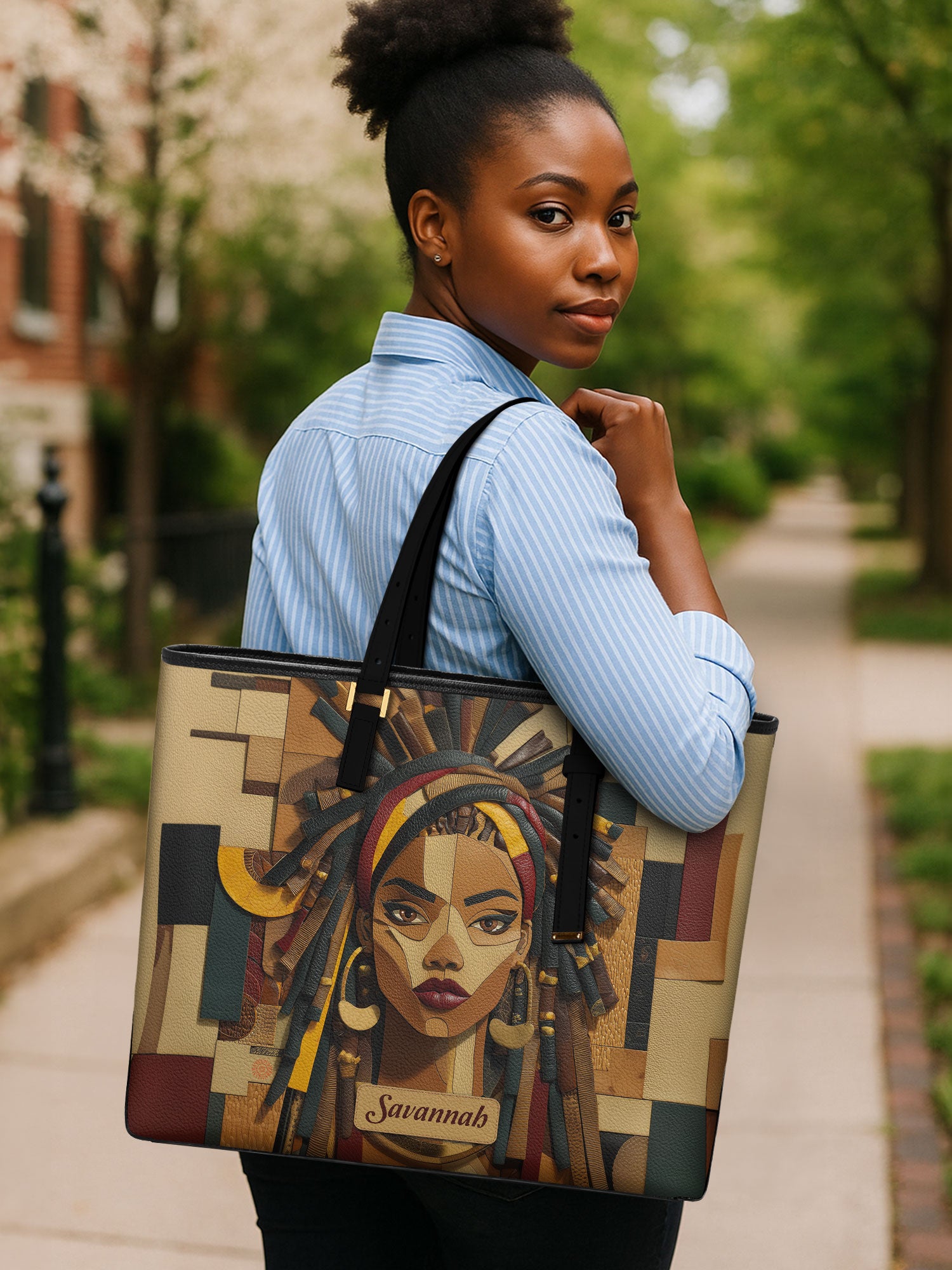 Bold Heritage Sleek Leather Tote