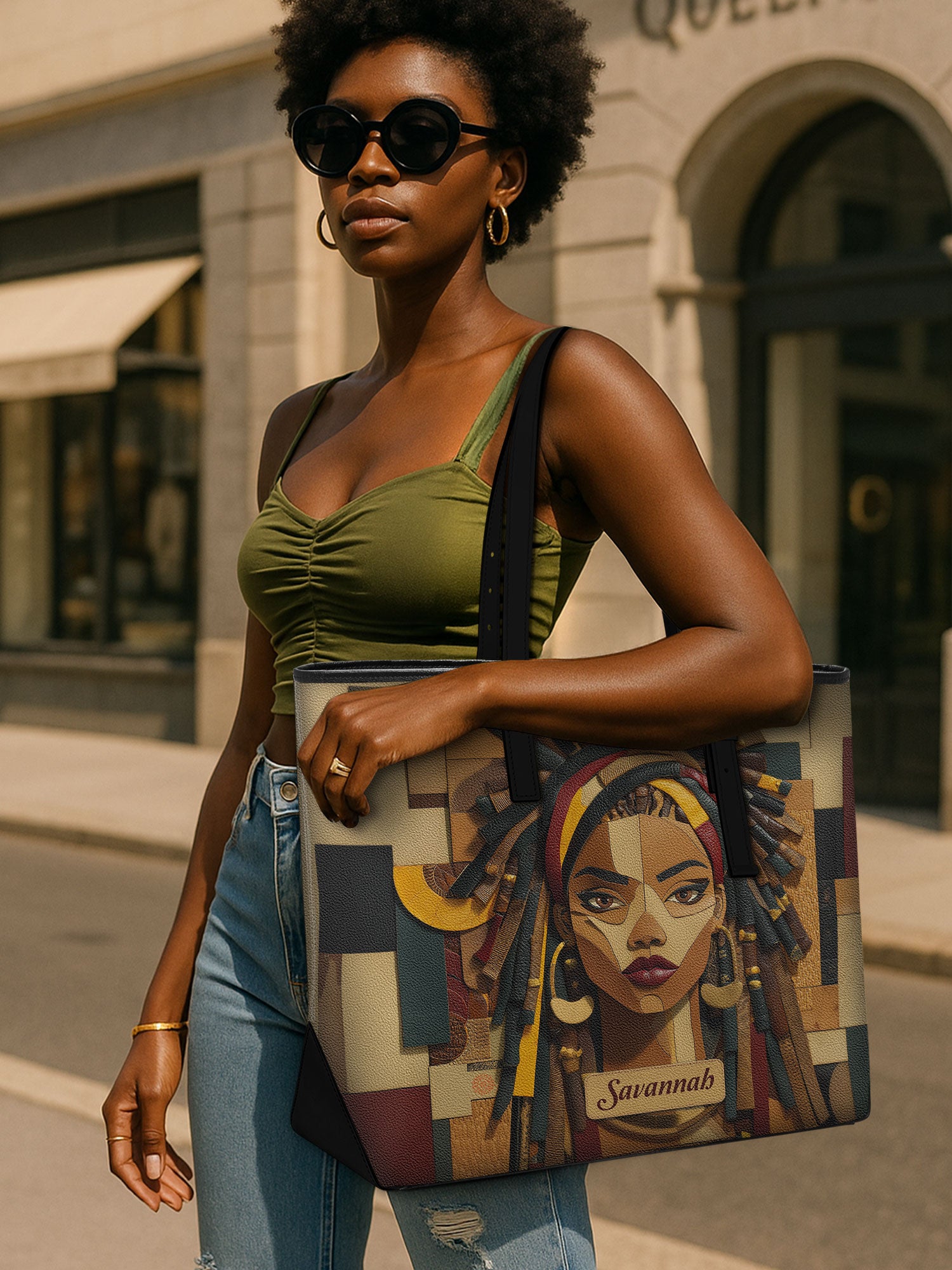 Bold Heritage Sleek Leather Tote