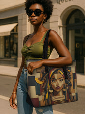 Bold Heritage Sleek Leather Tote