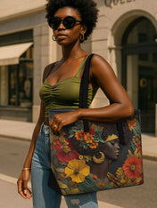 Golden Silence Sleek Leather Tote QR0XD025