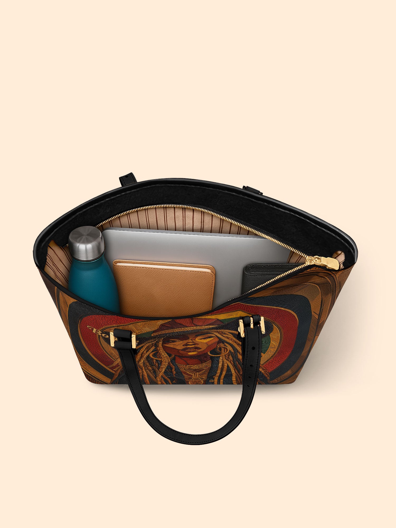 Radiant Roots Sleek Leather Tote