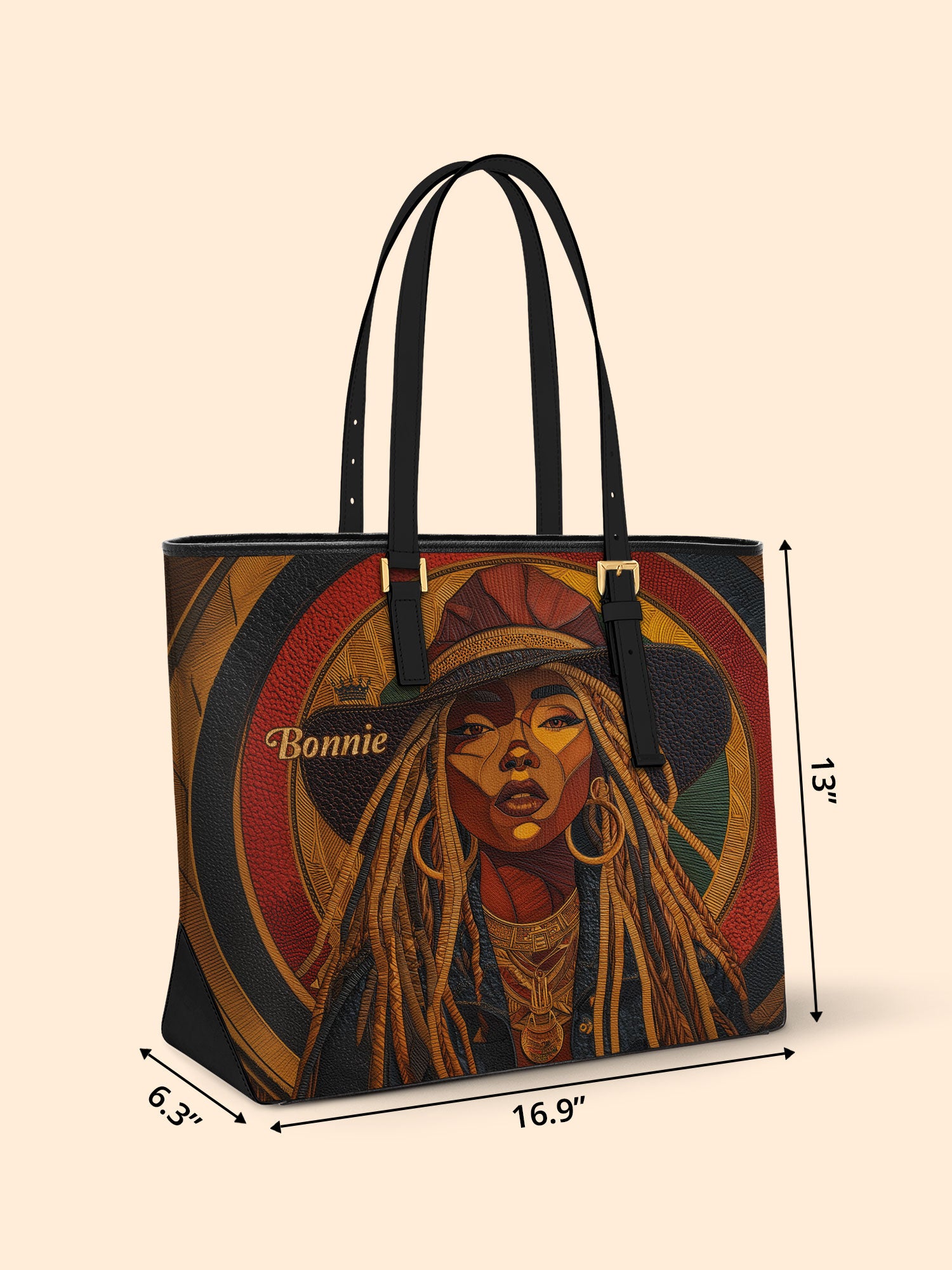 Radiant Roots Sleek Leather Tote