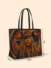 Radiant Roots Sleek Leather Tote