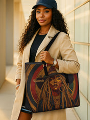 Radiant Roots Sleek Leather Tote
