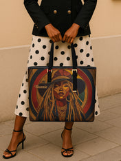 Radiant Roots Sleek Leather Tote