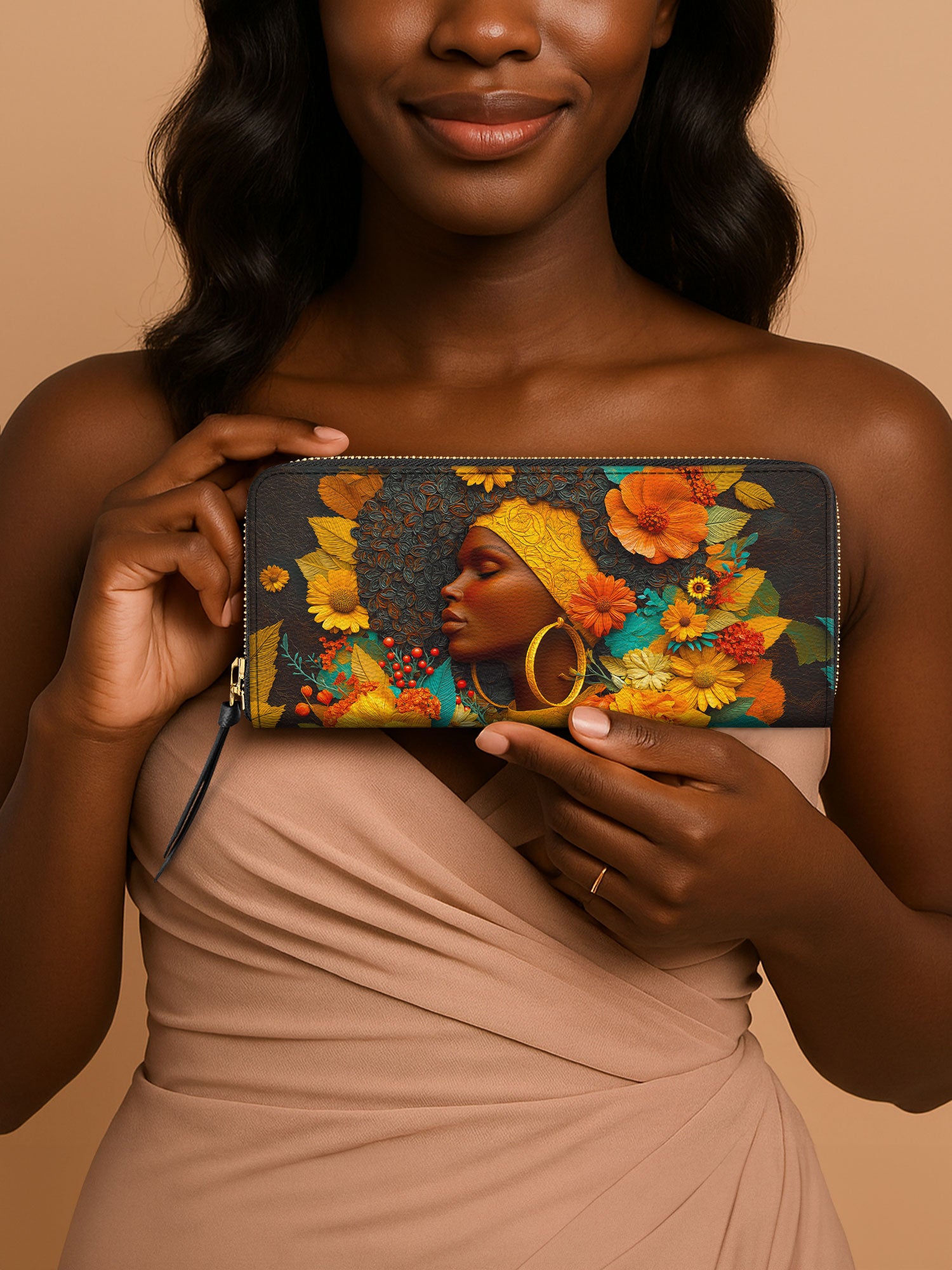 Crowned In Bloom Slimline Zippy Wallet QR0XD032