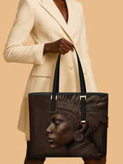 Back To Africa Sleek Leather Tote QR0XD028