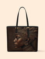 Back To Africa Sleek Leather Tote QR0XD028