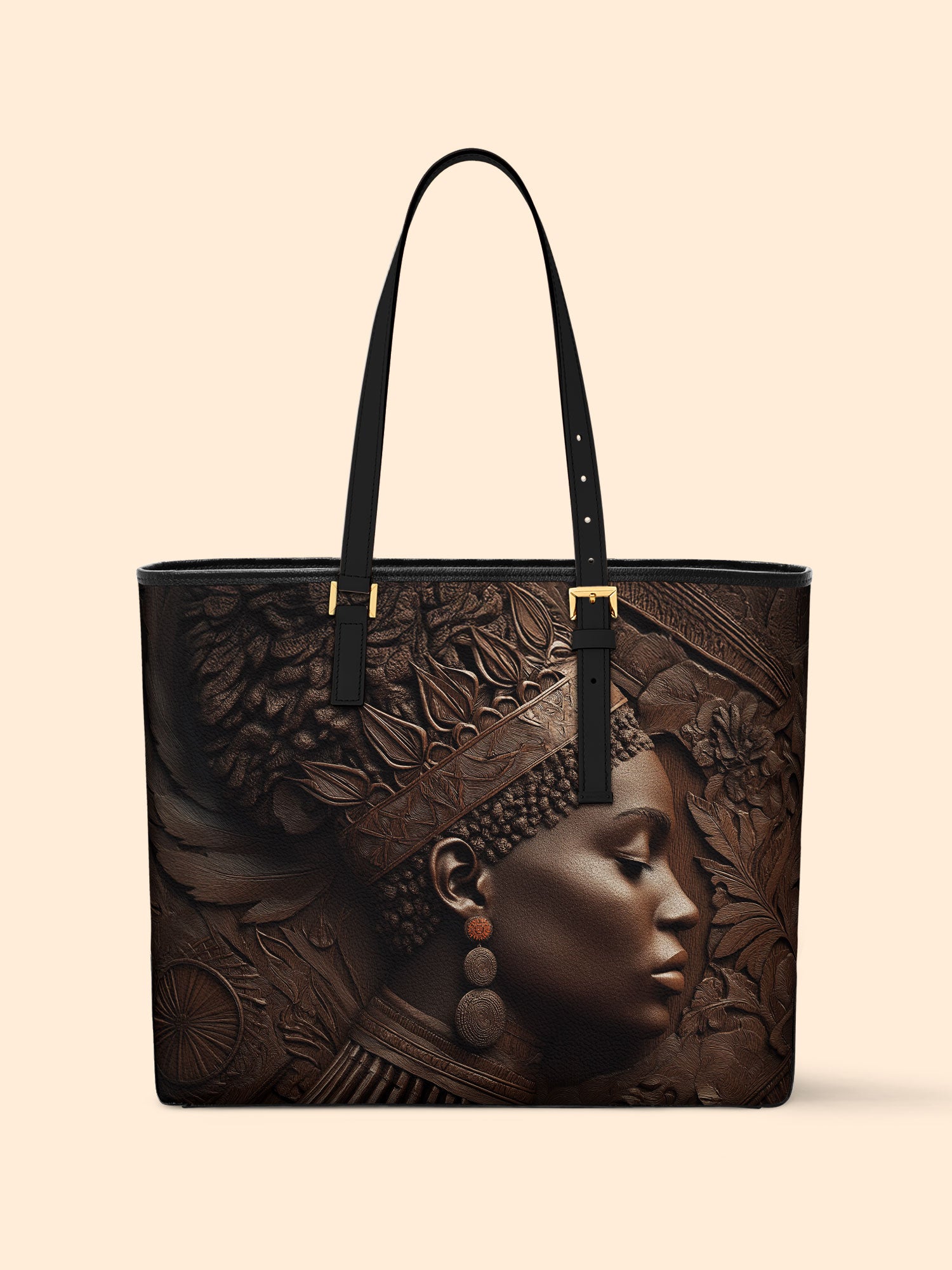 Back To Africa Sleek Leather Tote QR0XD028