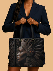 Back To Africa Sleek Leather Tote QR0XD028