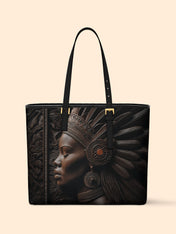 Back To Africa Sleek Leather Tote QR0XD028