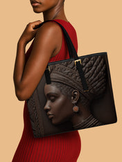 Back To Africa Sleek Leather Tote QR0XD028
