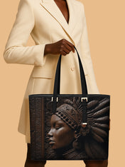 Back To Africa Sleek Leather Tote QR0XD028