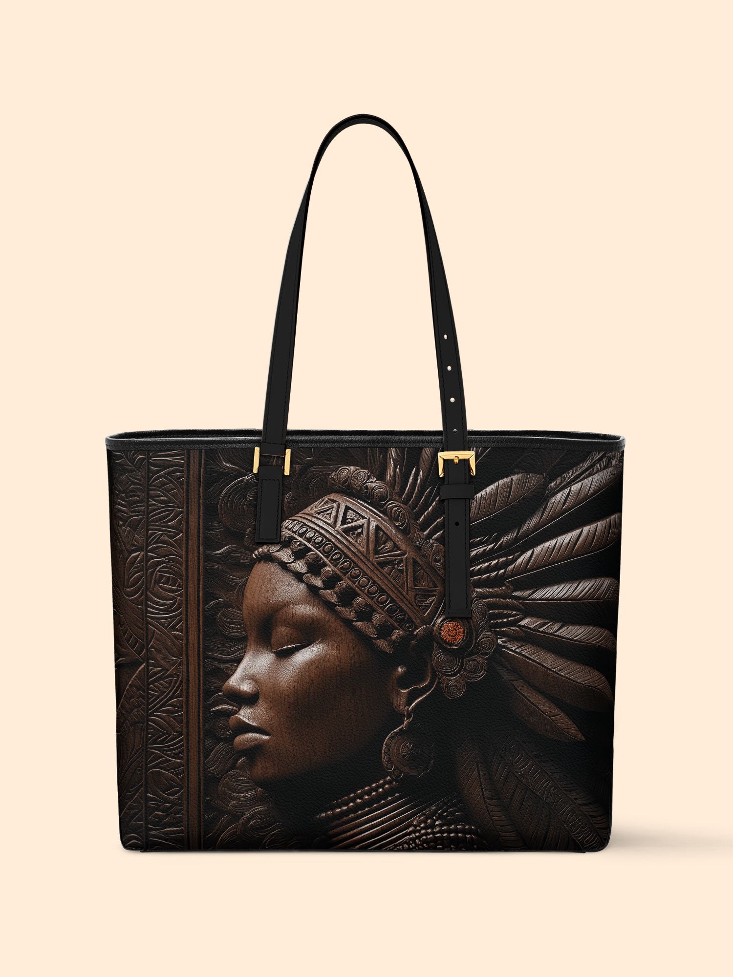 Back To Africa Sleek Leather Tote QR0XD028