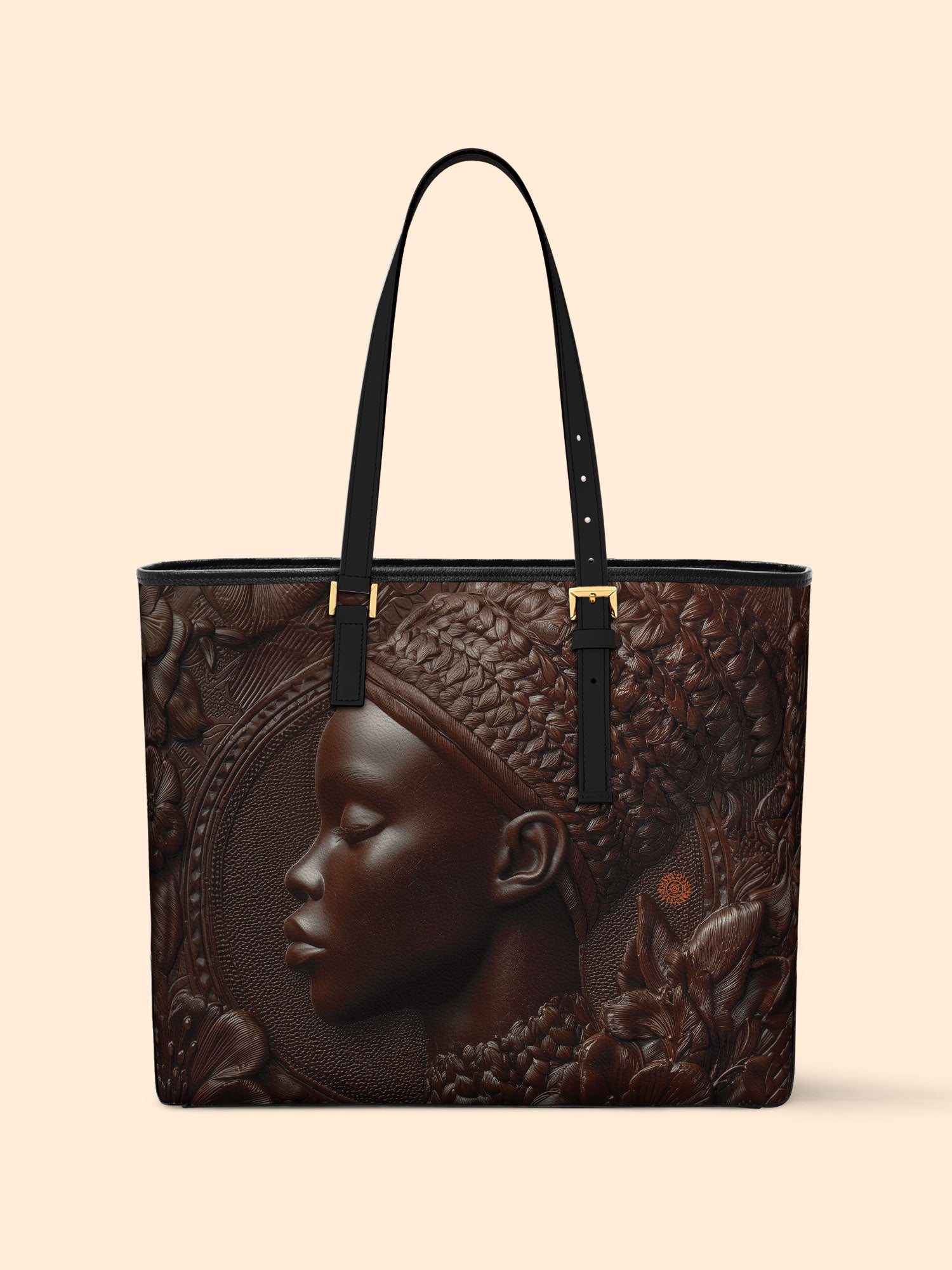Bronze Grace Sleek Leather Tote QR0XD030