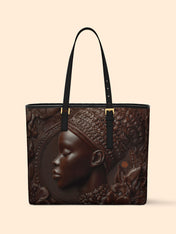 Bronze Grace Sleek Leather Tote QR0XD030