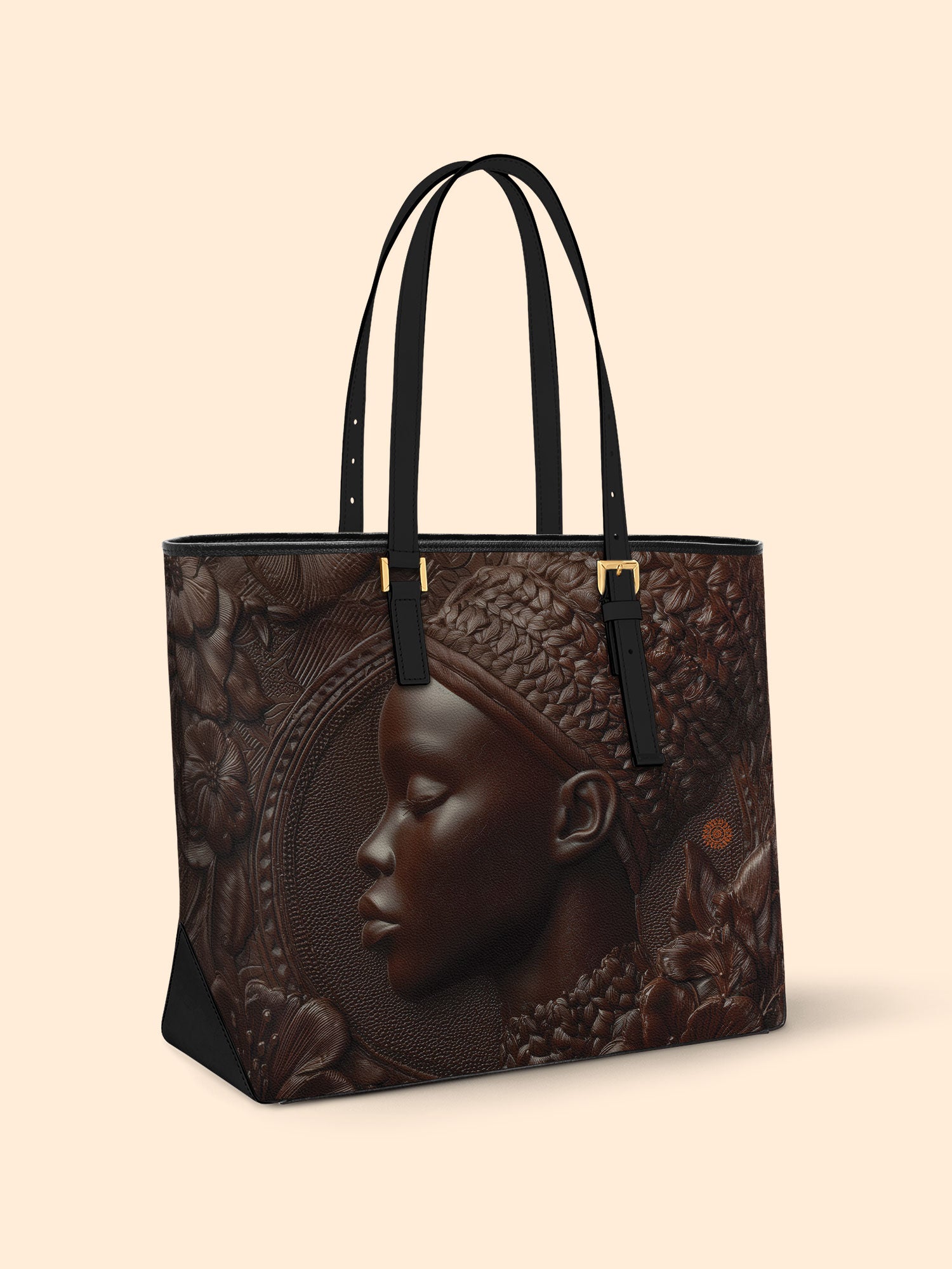 Bronze Grace Sleek Leather Tote QR0XD030