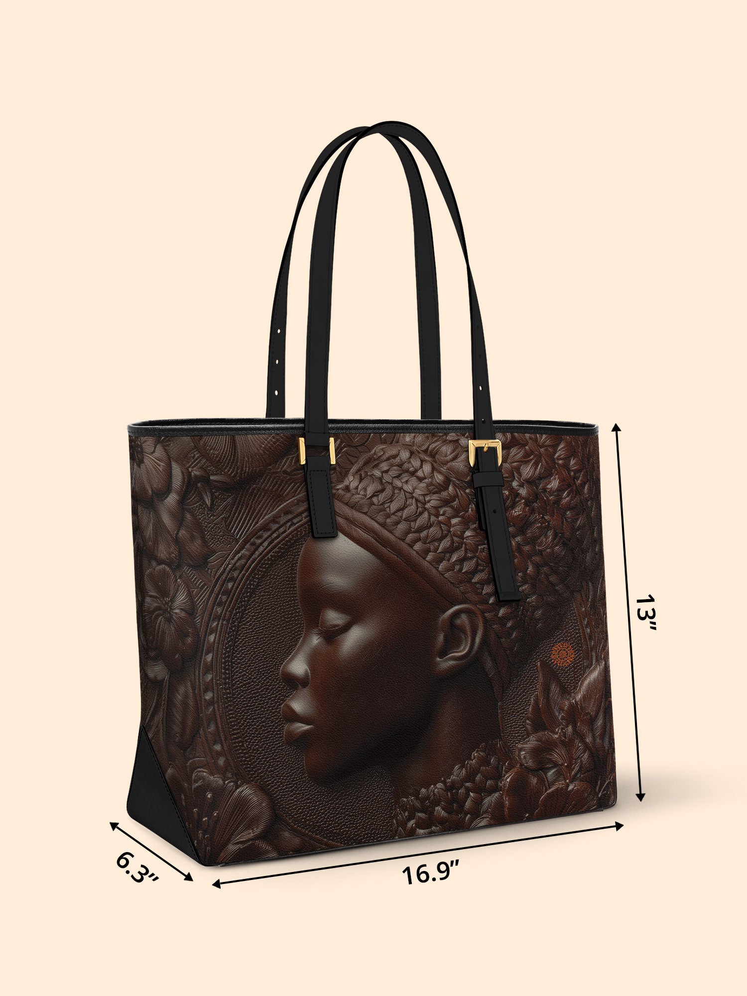 Bronze Grace Sleek Leather Tote QR0XD030