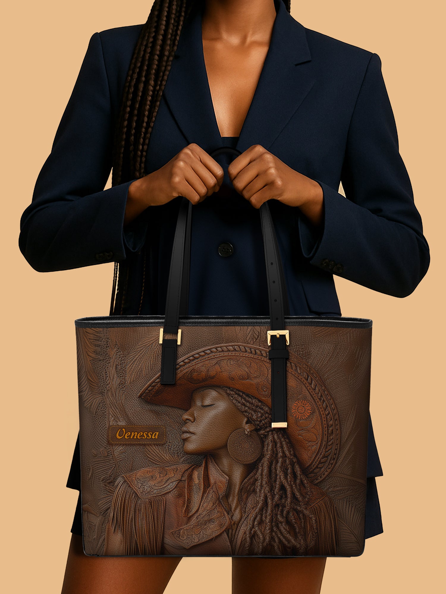 Cowgirl Vibes Sleek Leather Tote