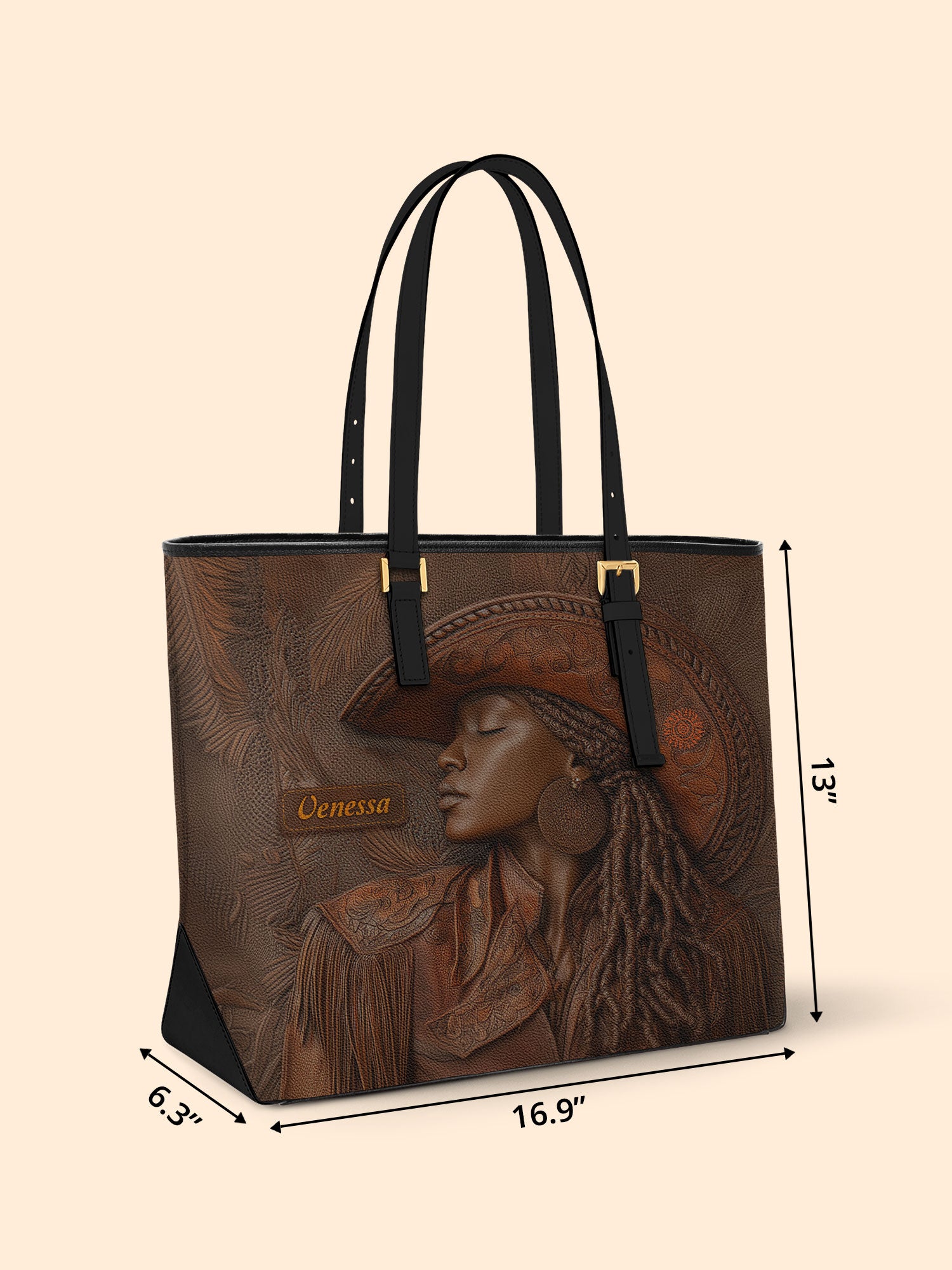 Cowgirl Vibes Sleek Leather Tote