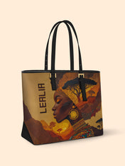 Earth's Black Beauty Sleek Leather Tote
