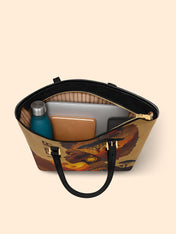 Earth's Black Beauty Sleek Leather Tote