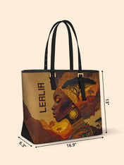 Earth's Black Beauty Sleek Leather Tote